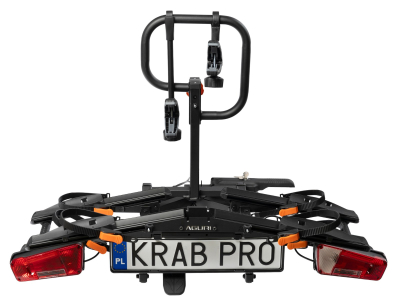 Bagażnik rowerowy na hak na 2 rowery AGURI KRAB PRO 2 | Black