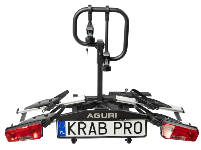 Bagażnik rowerowy na hak na 2 rowery AGURI KRAB PRO 2 | Silver