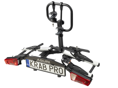 Bagażnik rowerowy na hak na 2 rowery AGURI KRAB PRO 2 | Silver