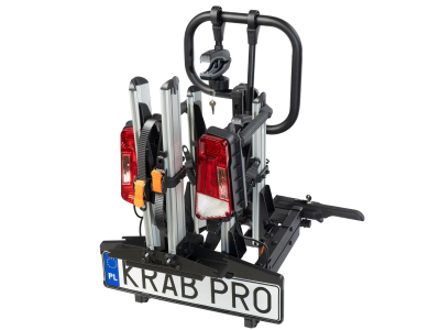 Bagażnik rowerowy na hak na 2 rowery AGURI KRAB PRO 2 | Silver