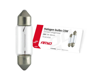 Żarówki halogenowe C5W Festoon 36mm 24V 10szt.