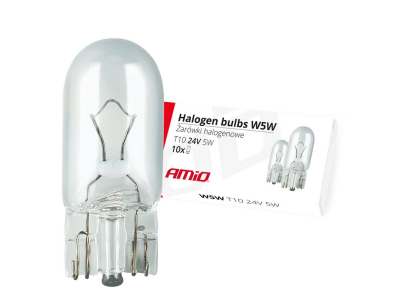 Żarówki halogenowe W5W T10 5W W2.1x9.5d 24V 10szt. (E8)