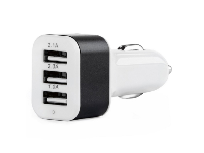 Ładowarka samochodowa 3xUSB biała PCH-03