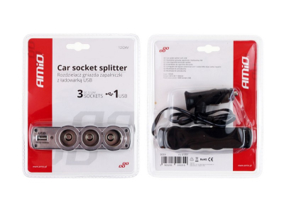 Rozgałęźnik, rozgałęziacz zapalniczki SOC4, 3+1 USB