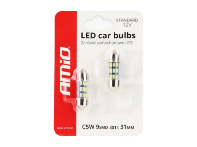 Żarówki LED STANDARD 3014 9SMD Festoon C5W C10W C3W 31mm White 12V