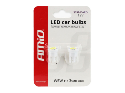 Żarówki LED STANDARD T10 W5W 3xSMD 7020 12V
