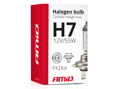 Żarówka halogenowa H7 12V 55W filtr UV (E4)