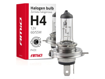 Żarówka halogenowa H4 12V 60/55W filtr UV (E4)