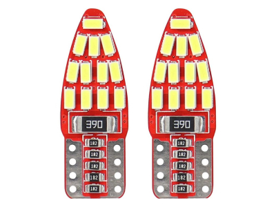 LED CANBUS 24SMD 3014 T10e (W5W) White 12V