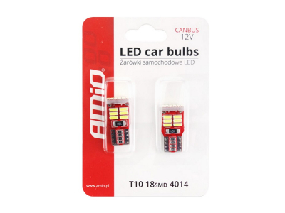 LED CANBUS 18SMD 4014 T10e (W5W) White 12V