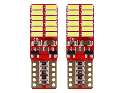 LED CANBUS 24SMD 4014 T10e (W5W) White 12V/24V