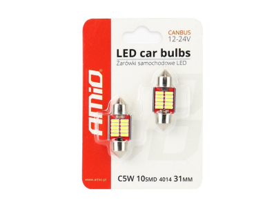 LED CANBUS 4014 10SMD Festoon C5W C10W C3W 31mm White 12V/24V