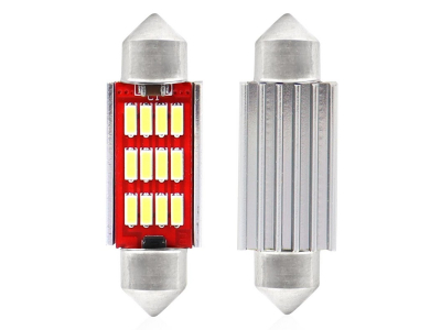 Żarówki LED CANBUS 4014 12SMD Festoon C5W C10W C3W 39mm White 12V/24V