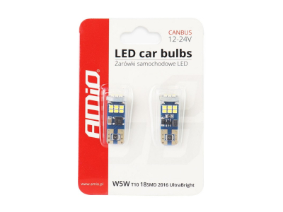 LED CANBUS 18SMD UltraBright 2016 T10e (W5W) White 12V/24V
