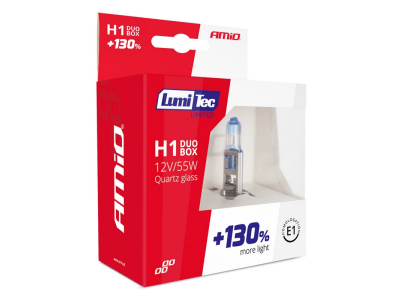Żarówki halogenowe H1 12V 55W LumiTec LIMITED +130% DUO