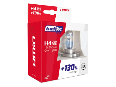 Żarówki halogenowe H4 12V 60/55W LumiTec LIMITED +130% DUO