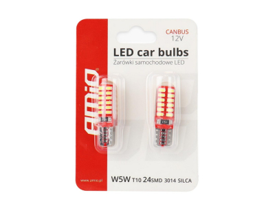 LED CANBUS 24SMD 3014 T10e (W5W) SILCA White 12V