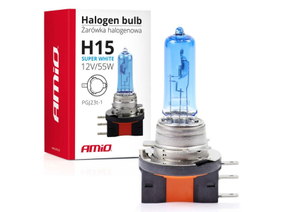 Żarówka halogenowa H15 12V 55W Super White