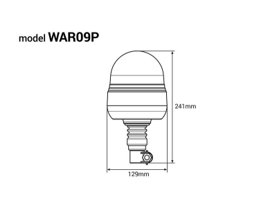 Lampa ostrzegawcza LED WAR09P, ECE R10 R65 39LED 12/24V IP56
