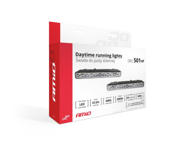 Światła do jazdy dziennej AMiO DRL 501 HP
