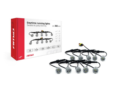 Światła do jazdy dziennej AMiO DRL 502 mini