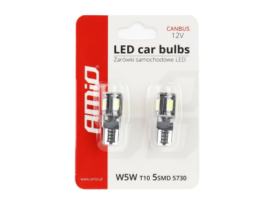 Żarówki LED CANBUS 5SMD 5730 T10 (W5W) White