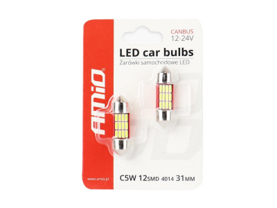 Żarówki LED CANBUS 4014 12SMD Festoon C5W C10W C3W 31mm White 12V/24V