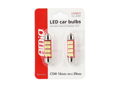 Żarówki LED CANBUS 4014 16SMD Festoon C5W C10W C3W 39mm White 12V/24V
