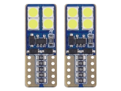 LED CANBUS 8SMD 2835 T10e (W5W) White 12V/24V