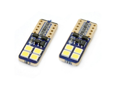 LED CANBUS 8SMD 2835 T10e (W5W) White 12V/24V