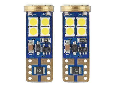 LED CANBUS 12SMD 2835 T10e (W5W) White 12V/24V