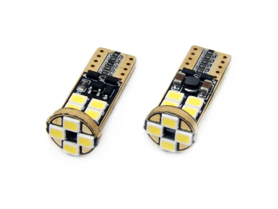 LED CANBUS 12SMD 2835 T10e (W5W) White 12V/24V