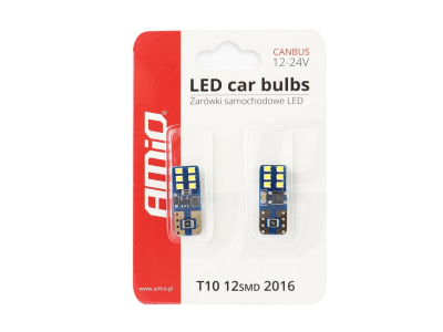 LED CANBUS 12SMD UltraBright 2016 T10e (W5W) White 12V/24V