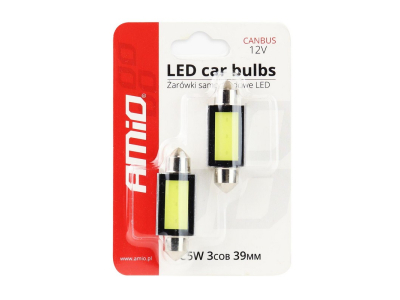 Żarówki LED CANBUS COB3 Festoon C5W C10W C3W 39mm White 12V
