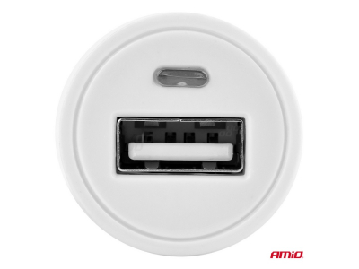 Ładowarka samochodowa 1xUSB biała PCH-02