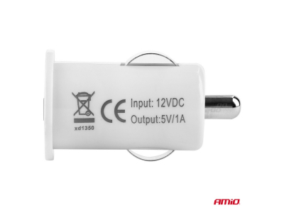 Ładowarka samochodowa 1xUSB biała PCH-02