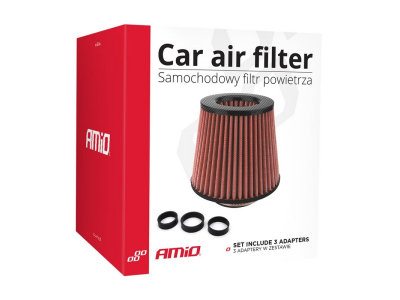 Filtr powietrza stożkowy CARBON + 3 adaptery