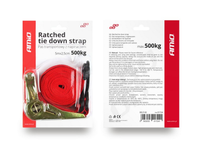 Pas mocujący z napinaczem 500kg 25mm 5m BELT-02