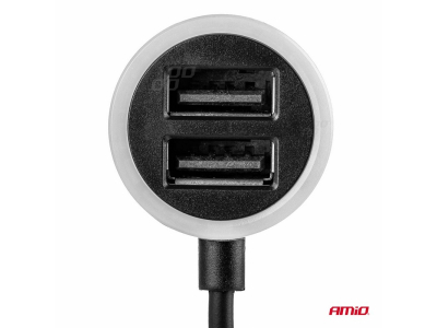 Ładowarka samochodowa 12/24V iPhone lightning + 2xUSB 2.4A PRO-02