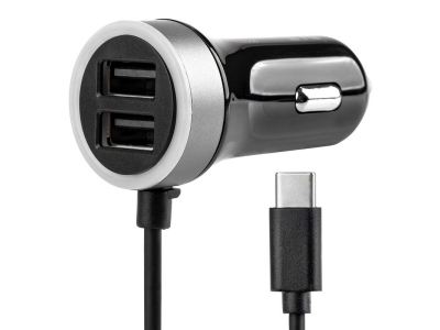 Ładowarka samochodowa 12/24V USB typ C + 2xUSB 2.4A PRO-3