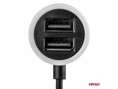 Ładowarka samochodowa 12/24V USB typ C + 2xUSB 2.4A PRO-3