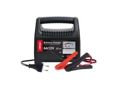 AMiO Prostownik ze wskazówką (bezp.) 6A, 12V SBC-6A
