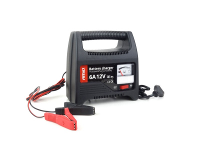 AMiO Prostownik ze wskazówką (bezp.) 6A, 12V SBC-6A