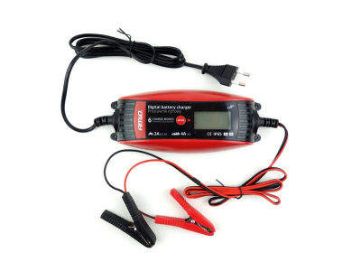 AMiO Prostownik cyfrowy 6V/12V - 2A/4A - DVL DBC-4A