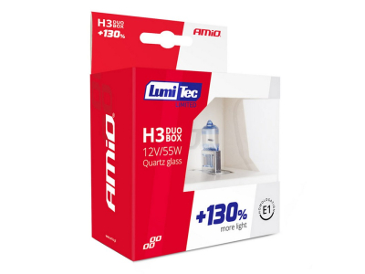 Żarówki halogenowe H3 12V 55W LumiTec LIMITED +130% DUO