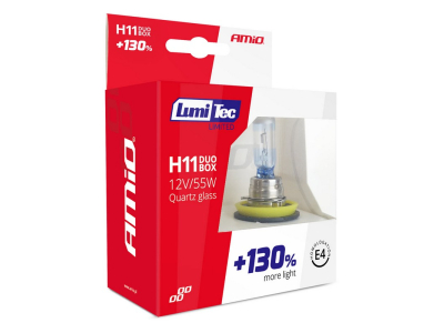 Żarówki halogenowe H11 12V 55W LumiTec LIMITED +130% DUO