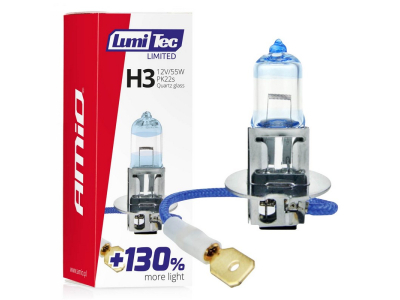 Żarówka halogenowa H3 12V 55W LumiTec LIMITED +130%