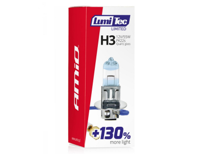 Żarówka halogenowa H3 12V 55W LumiTec LIMITED +130%
