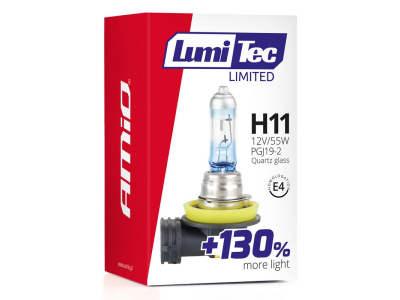 Żarówka halogenowa H11 12V 55W LumiTec LIMITED +130%