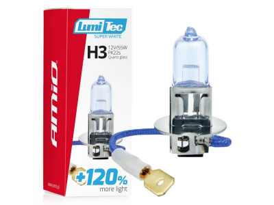 Żarówka halogenowa H3 12V 55W LumiTec Super White +120%